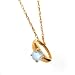 10K YG March Birthstone Small Ring Charm-Aquamarine
