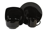 Gibson Sensations 16 pc Dinnerware Set, Black