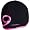 Black fleece with pink print trim