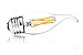 Hyperikon LED Filament Candle 4-Watt (40-Watt Equivalent), Flame Tip, Medium Base (E26), 2700K (Warm White), 340°-Beam Angle, Dimmable - (Pack of 6)