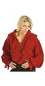 Red Linen Pirate Shirt for Adult Halloween Costume