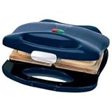 Produkt-Bild: Sandwichtoaster f&uuml;r 2 Scheiben (Ganze Toastscheibe, 750 Watt, Antihaftbeschichtung, Blau) NEU + OVP