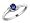 Blue Sapphire Ring with Diamonds in 10K White Gold, Size 4.5