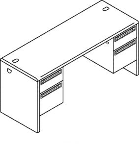 Executive Kneespace Credenza