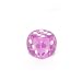12mm 6-sided European Acrylic Translucent Dice, Purple with White