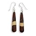 3 Color Wood French Wire Earrings