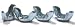 6-32 Stamped Wing Nuts / Steel / Zinc / 2,000 Pc. Carton