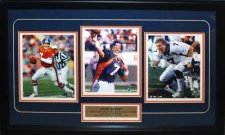 Signed Elway, John Denver Broncos Framed 3 Photograph Collage The Colts selected John Elway with the first overall pick in the 1983 NFL Draft, but promptly traded the talented young quarterback to the Denver Broncos. Elway, who spent his entire professional career with the Broncos, ultimately threw for 51,475 yards and 300 TDs, was selected to nine Pro Bowls and won Super Bowls XXXII and XXXIII, e