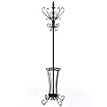 Rustic Scrolled Metal Hall Tree