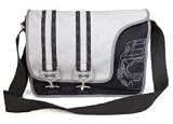 Halo 3 Black and Gray Canvas Messenger Bag w/ Master Chief Screenprint (White Top)