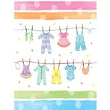 Baby Clothes Baby Shower Plastic Tablecover