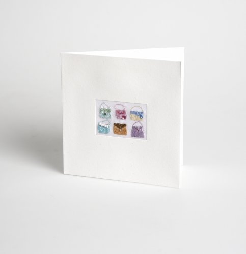 Traidcraft Embroidered Tiny Handbags Card