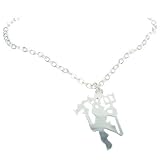 Manchester United FC. Silver Plated Red Devil Pendant and Chain