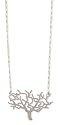 Silver Metal Cutout Tree Necklace