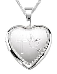 Small 0.925 Sterling Silver Heart Locket Pendant with optional Necklace