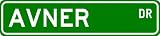 AVNER Street Sign ~ Personalized Family Lastname Sign ~ Gameroom, Basement, Garage Sign Novelty** METAL ALUMINUM