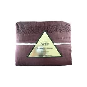 Egyptian Cotton Deep Pocket Full Sheet Set (4 Pieces) - Burgundy Full Sheet Set (400 Thread Count)