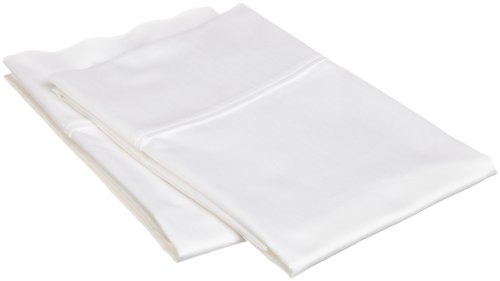 Egyptian Cotton 400 Thread Count, Single Ply, King Pillowcase Set, Solid, White