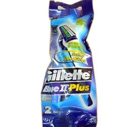 Gillette Blue 2 Plus (Also Called Gillette Custom Plus) Razors 2 Pack. 24 Units. (48 Razors)