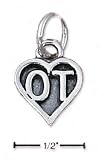 Sterling Silver Occupational Therapist Heart Charm