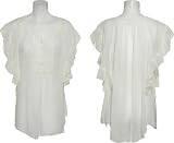 ROMEO & JULIET COUTURE Sheer Tunic Blouse W/ Pintucks [RJ25401]