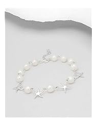 Starfish Fresh Water Pearl Bracelet In 92.5 Sterling Silver
