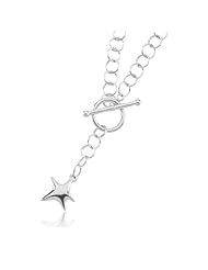 Star Toggle Necklace In Sterling Silver, 20 Inch