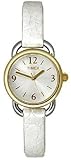 Timex Women Round Silver Dial Gold Watch