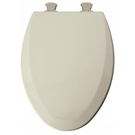 Mayfair 146Ecdg 346 Designer Series Wood Toilet Seat With Easy-Clean Hinges And Duraguard Antimicrobial Agent, Elongated, Biscuit/Linen