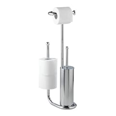 WENKO 18730100 Stand WC-Garnitur Universalo - mit Ersatzrollenhalter, Chrom, 23 x 62.5 x 20 cm
