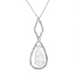 Necklace With 2.05ctw Diamonds and Created Opal Crafted in White Gold Length 18in