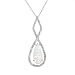 Necklace With 2.05ctw Diamonds and Created Opal Crafted in White Gold Length 18in