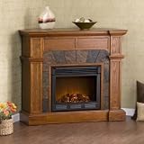 Southern Enterprises Cartwright Espresso Convertible Electric Fireplace