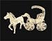 57" Lighted Crystal 3-D Horse & Carriage Christmas Yard Art Decoration