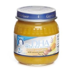 Gerber 2nd Foods Harvest Vegetables with Mixed Grains with DHA - 4 oz. - Case of 12 by Gerber