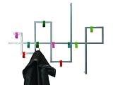 PT PT0935SI Garderobe Hooked mit farbigen Haken, wei&szlig;