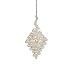 Currey & Company 9001 Crystal Contemporary Silver Leaf 4 Light Wanderlust Chandelier