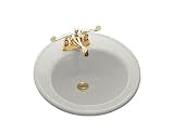 KOHLER K 2202 4 95 Brookline Self Rimming Lavatory, Ice Grey