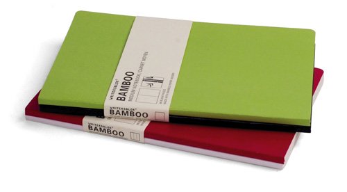 Writersblok Bamboo Medium Notebook, Plain, Pack of 2, 5.5 x 8.25-Inches (WBB804)