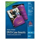 Avery 8891 DVD Case Inserts, Matte White, 20 Inserts