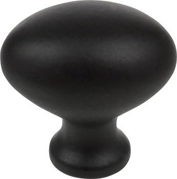 Matte Black Oblong Cabinet Knob
