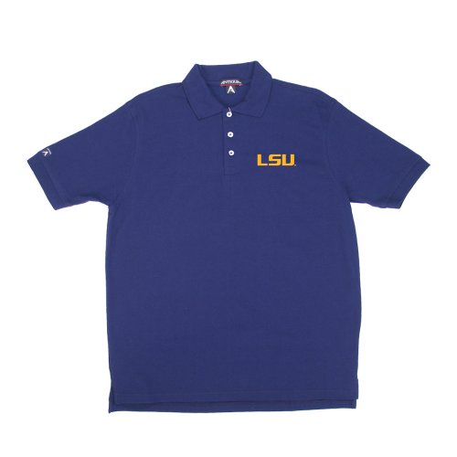 Antigua LSU Classic Pique Polo Shirt (XX-Large, Dark Purple)