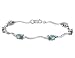 Jewelry : Aquamarine Gemstone and Diamond 2.42 Carat (ctw) Bracelet in White Gold