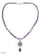 Amethyst necklace, 'Mystical Star'