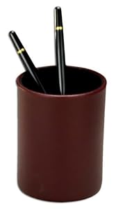 Two-Tone Leather Pencil Cup
