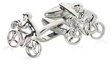 Cycling Silver Cufflinks for Avid Cyclists with Presentation Box