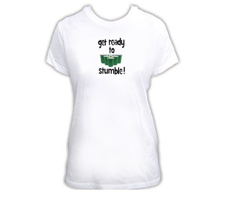 Get Ready To Stumble Beer Pong Womens T Shirt Size Small