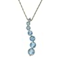 14k Yellow Gold Blue Topaz Journey Pendant