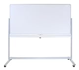 ホワイトボード 脚付き 両面無地 (W1200とW1800タイプ) スチール盤面 アルミ脚 (W1800*H900mm)