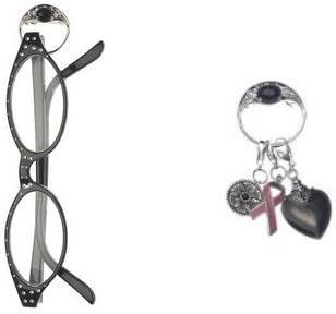 Innovative Vanity MBJ-400 Bella - A Fashion Eyeglass Gem - Black Onyx in a attractive setting with a non tarnishing Rhodium Finish